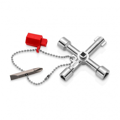 Ключ KNIPEX крестовой 4-лучевой для стандартных шкафов, 76 мм