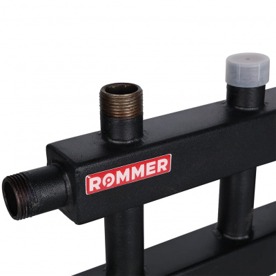 Коллектор ROMMER (дублер компакт) с гидроразделителем на 1+1+1 контура до 60 кВт