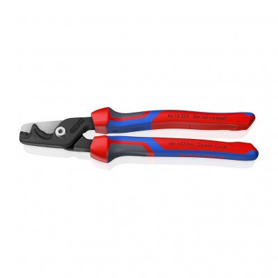 Кабелерез KNIPEX StepCut XL, ступенчатый рез, диаметр 23 мм (120 мм2), длина 225 мм, фосфатированный, 3К ручки