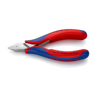 Бокорезы KNIPEX для электроники, острая плоская головка, 115 мм, 2-комп ручки