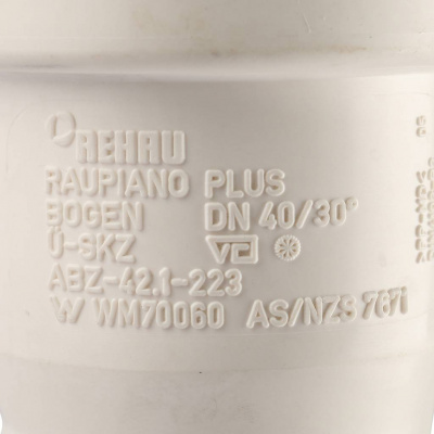 Отвод РЕХАУ RAUPIANO PLUS 40 на 30°