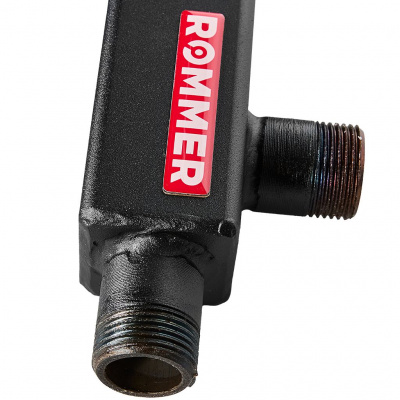Коллектор (дублер рядный) ROMMER RDG-1060 с гидроразделителем на 2+1 контура до 60 кВт, в теплоизоляции