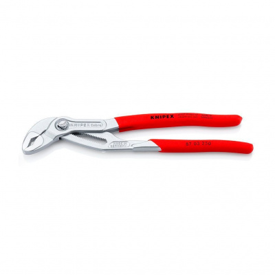 Клещи KNIPEX COBRA переставные, зев 50 мм, длина 250 мм, хром, обливные ручки