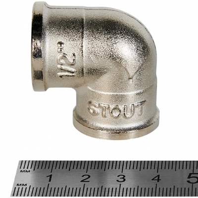 Угольник STOUT ВВ никелированный 1/2