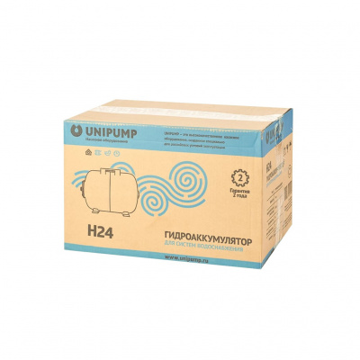 Гидроаккумулятор UNIPUMP 24л, (гор.), нерж. сталь, мембрана EPDM