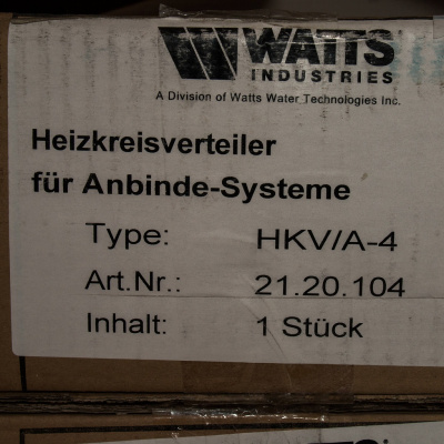 Коллектор для радиаторной разводки Watts HKV/A-4 (21.20.104)