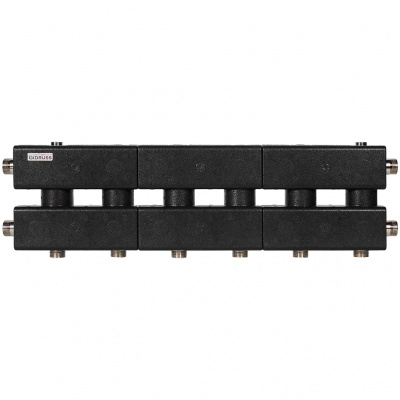 Модульный коллектор GIDRUSS MKSS-60-4D.EPP (до 60 кВт, магистраль G 1, 3+1 контура G 1, EPP-термоизоляция, 4D-кронштейны K.UMS, универсальное подключение термодатчика)