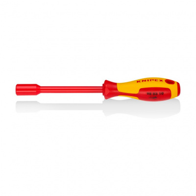 Отвёртка торцевая VDE KNIPEX с внутренним шестигранником, 10 x 125 мм, длина 237 мм, диэлектрическая