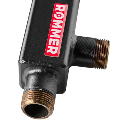 Коллектор (дублер компакт) ROMMER RDG-1060 с гидроразделителем на 3+1+1 контура до 60 кВт, в теплоизоляции