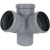 Крестовина двухплоскостная Sinikon D110/110/110*67° Valsir