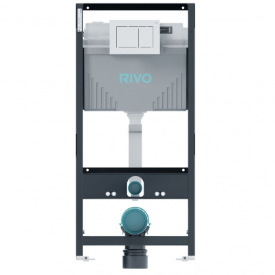 Инсталляция для унитаза со сливным баком RIVO Set A + Панель смыва RIVO Touch Line Белый глянцевый