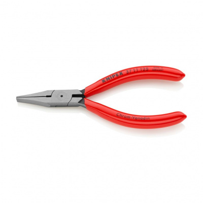 Плоскогубцы KNIPEX захватные прецизионные, плоские щирокие губки, 125 мм, фосфатированные, обливные ручки