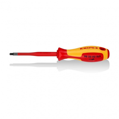 Отвёртка VDE KNIPEX PlusMinus Pozidriv PZ/S 2 x 100 мм, с узким концом, длина 212 мм, диэлектрическая