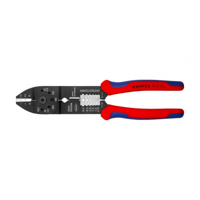Пресс-клещи KNIPEX, 3 гнезда, изолированные кабельные наконечники: 0.5-6.0 мм2, длина 230 мм