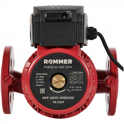 Насос циркуляционный фланцевый ROMMER RPF трехскоростной 40-60F 220V