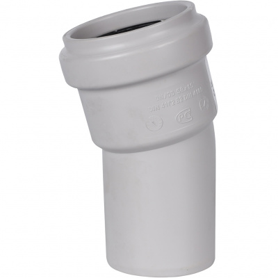Отвод канализационный бесшумный STOUT D58х15°